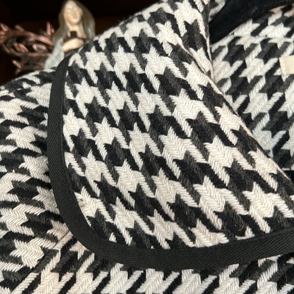 JONATHAN MARTIN Black/White Houndstooth Wool Lined Jacket, Size Small, GUC. - Picture 3 of 9